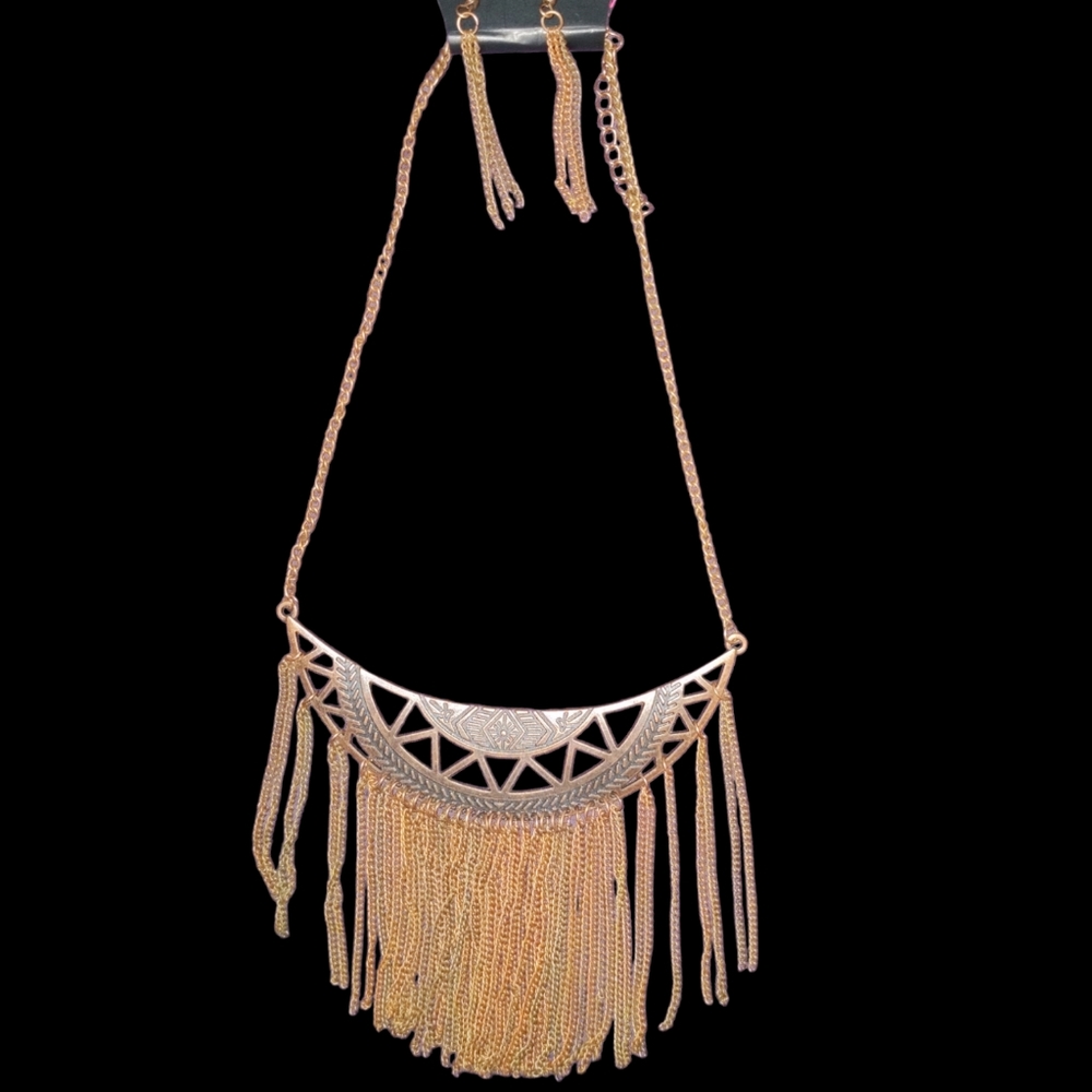 ❤️ Paparazzi Egyptian Style Chain Necklace Earrings Set NEW